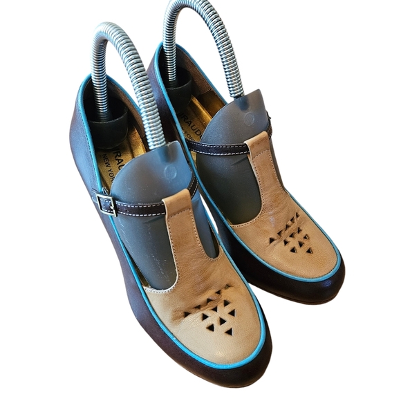 Giraudon New York Women's Mary Jane Leather Two Tone Heels Shoes Size EU 36. - Picture 9 of 13